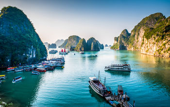 Amazing Halong Bay in the north of Vietnam (photo via SimonDannhauer / iStock / Getty Images Plus)
