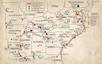 American Cruise Lines, maps, cruise maps, Civil War battlefields cruise, specialty cruises