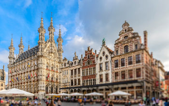 Grote Markt, town hall, main square, town square, Leuven, Belgium, Gothic