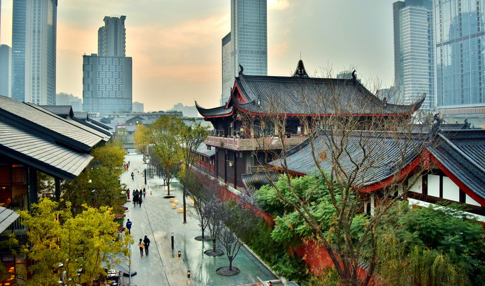 Chengdu, temple, buildings, china