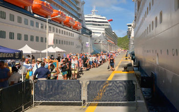 Cruise, ships, passengers, lines, security, docks, boarding, embarkation, crowds