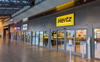 Hertz car rental sign