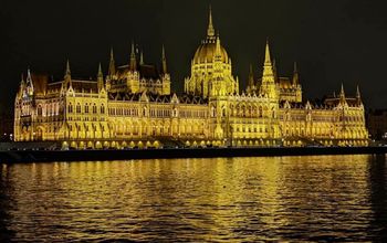 Hungarian Parliament Building in Budapest, christmas, budapest, hungary