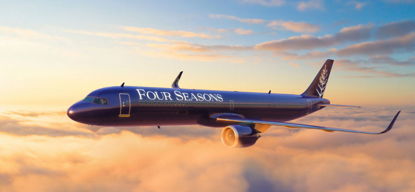 Image: Every Four Seasons Private Jet itinerary includes all flights aboard the fully customized, 48-seat Airbus A321neo-LR. (Photo Credit: Four Seasons Hotels & Resorts)