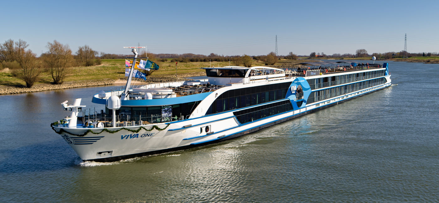 Image: Exterior of VIVA ONE, one of VIVA Cruises' river cruise ships. (photo via VIVA Cruises) (Photo Credit: (photo via VIVA Cruises))