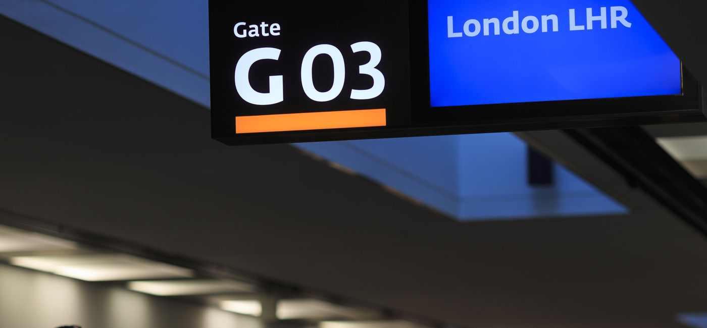 Image: Gate G03 at London Heathrow Airport. (photo via iStock / Getty Images Plus / WoodyAlec)