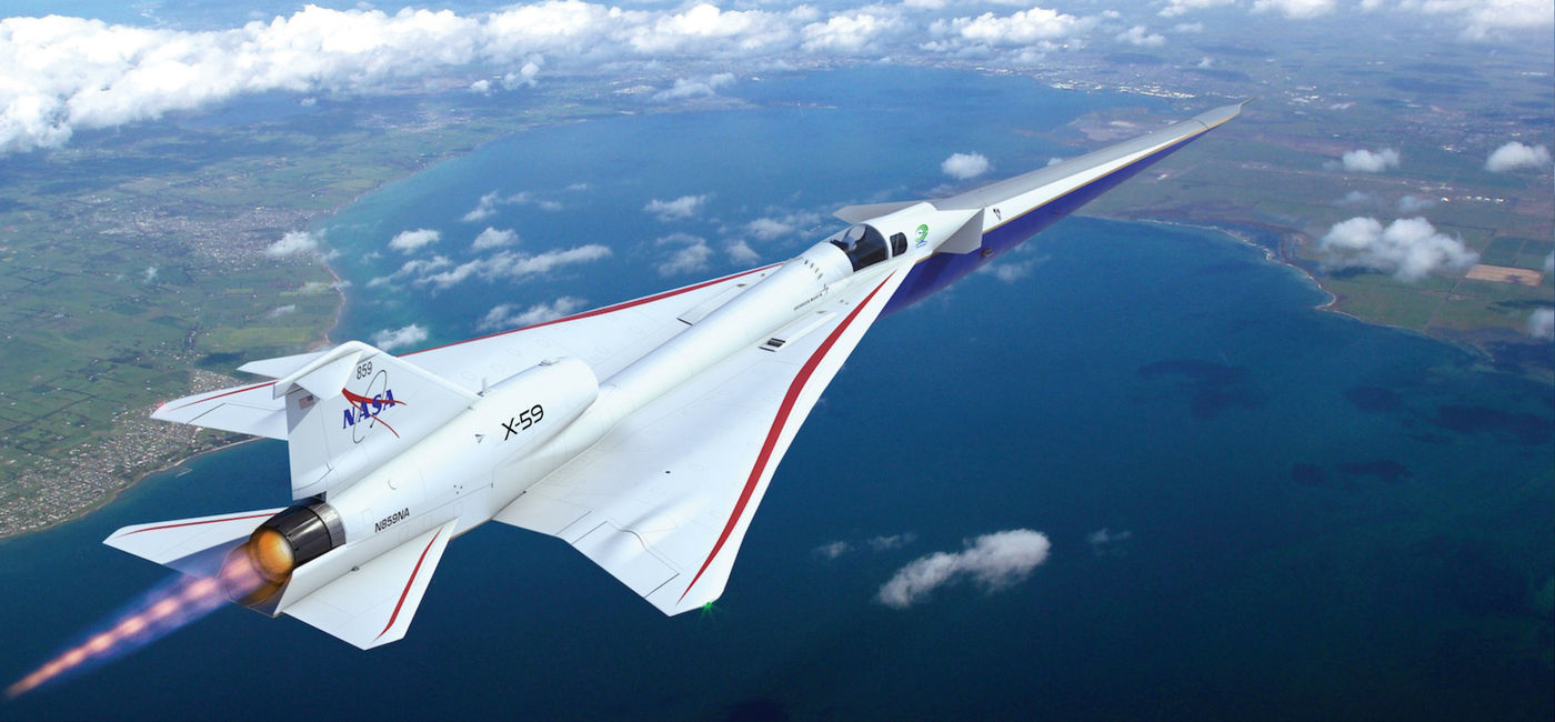 Image: NASA's supersonic X-59 experimental aircraft, built by Lockheed Martin. (Source: NASA)