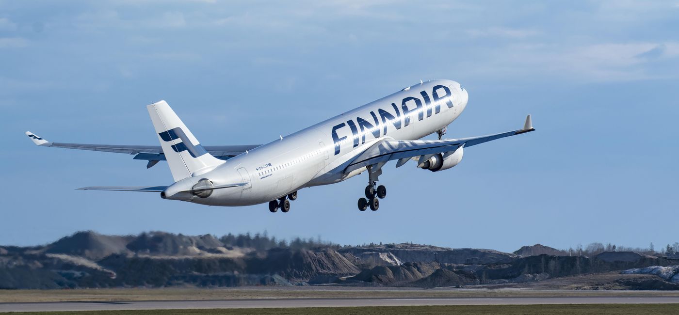 Image: PHOTO: A Finnair Airbus A330 taking off from Finland's Helsinki Airport. (photo via Sitikka/iStock Editorial/Getty Images Plus)