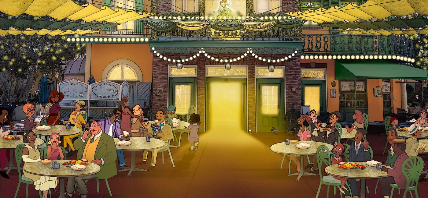 Image: Rendering of Tiana's Palace in New Orleans Square at Disneyland Resort. (Source: Disneyland Resort)