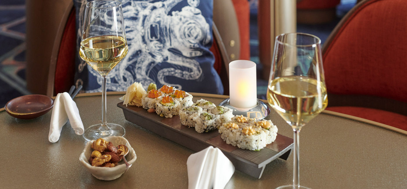Image: Seabourn Pursuit Sushi in the Club. (Photo Credit: Seabourn Media)