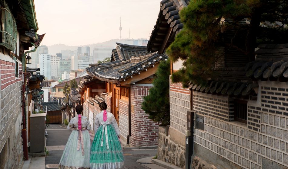 hanbok, south korea, bukchon hanok village, Seoul