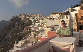 Mark Murphy in Santorini, a view from the top