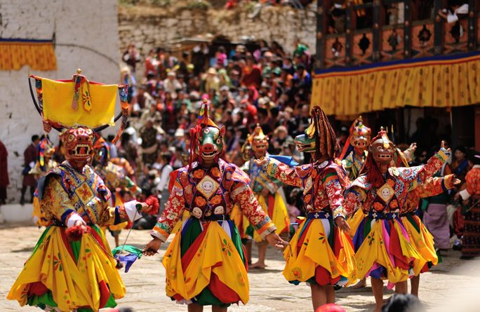 Paro Tsechu, Bhutanese festivals, festivals in Bhutan, Bhutan, kingdom of Bhutan, Tourism council of bhutan