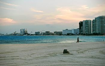 The beach in Cancun, Mexico.