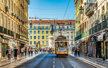 Street scene in Lisbon, Portugal