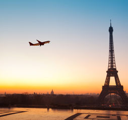Travel to Paris. Eiffel tower at sunrise