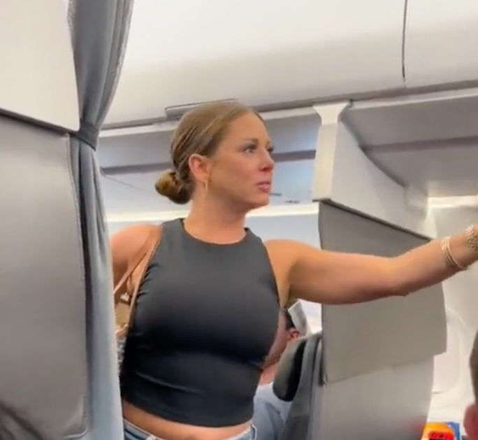 Woman's tirade on plane goes viral, crazy plane lady 